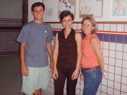 Maninho, Luciana e Mazinha, professores responsveis pelo trabalho
